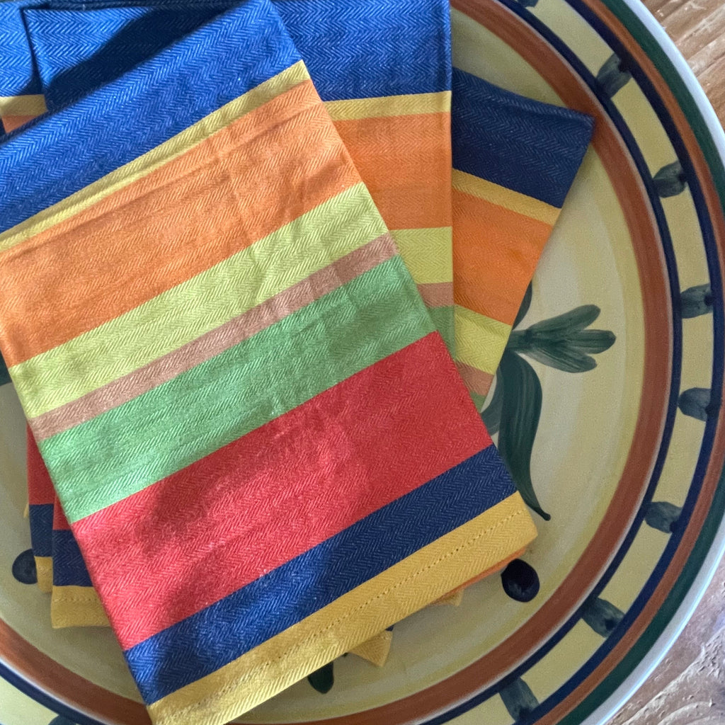 "ISLA STRIPE" - 100% COTTON NAPKIN SET