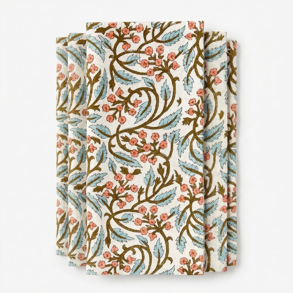 "BLOSSOM VINE" - 100% COTTON NAPKIN SET