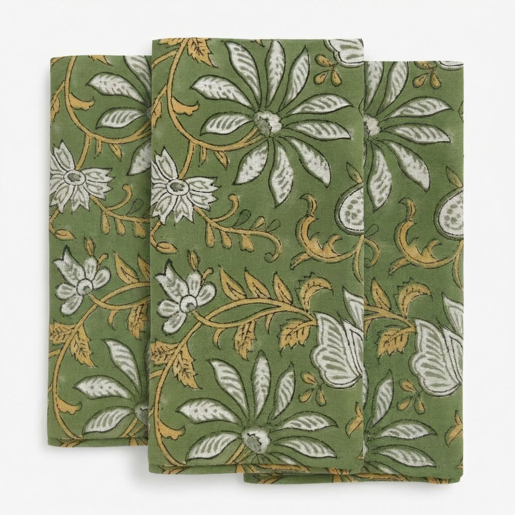 "OLIVE GROVE" - 100% COTTON NAPKIN SET